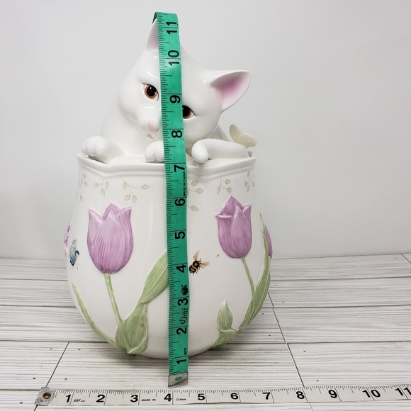 Lenox Butterfly Meadow Kitten Kitty Cat Cookie Jar - Picture 16 of 16